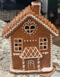 New Cupcakes and Cashmere ceramic 7.25x7.5 light up brown gingerbread house Christmas decor