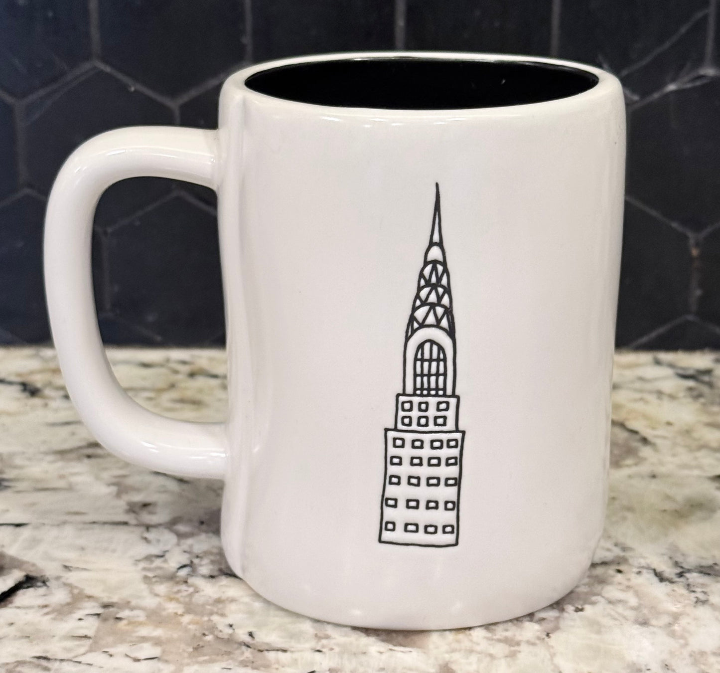 New Rae Dunn white ceramic coffee mug NYC