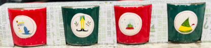 New Rae Dunn x Elf Movie ceramic 4-piece red & green ramekin set