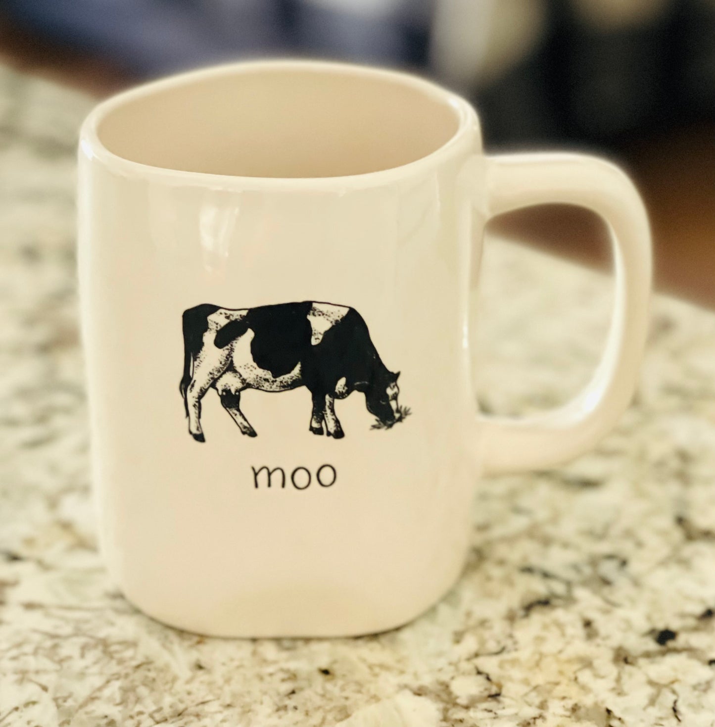 New Rae Dunn ceramic coffee mug Farmline decor MOO grazing cow