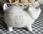 New Rae Dunn white ceramic Farmline decor LITTLE PIGGY