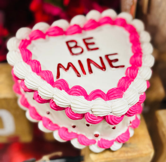 New resin BE MINE valentine cake decor