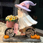 New Spellbound Sweets resin ghost flower bike basket Halloween pumpkin decor 10.5x10.2”