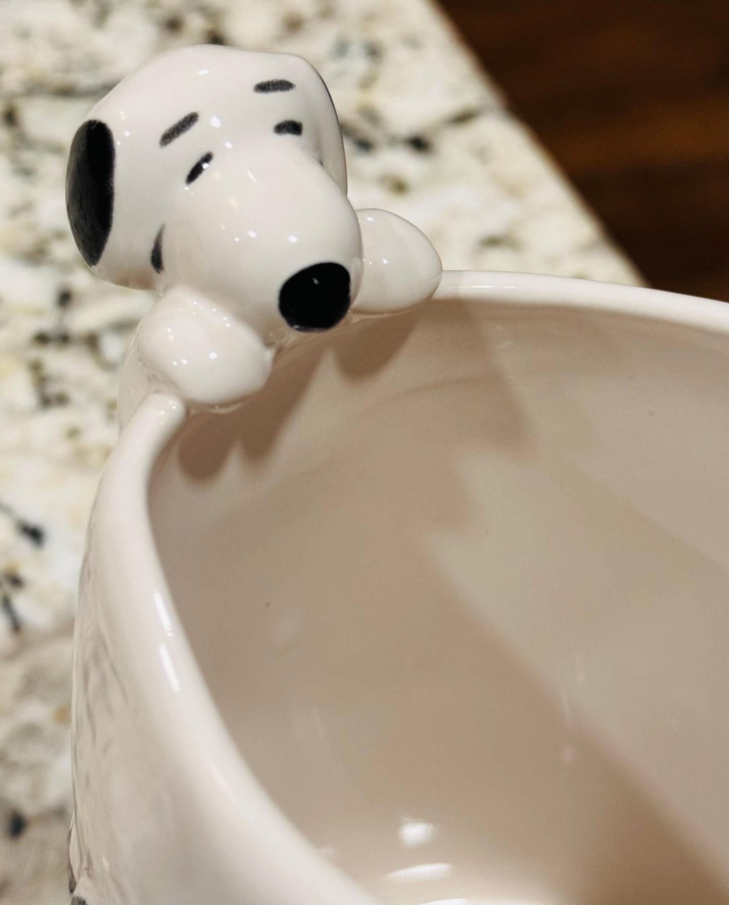 New Rae Dunn x Peanuts Snoopy coffee mug LOVE 💕 IS IN THE AIR