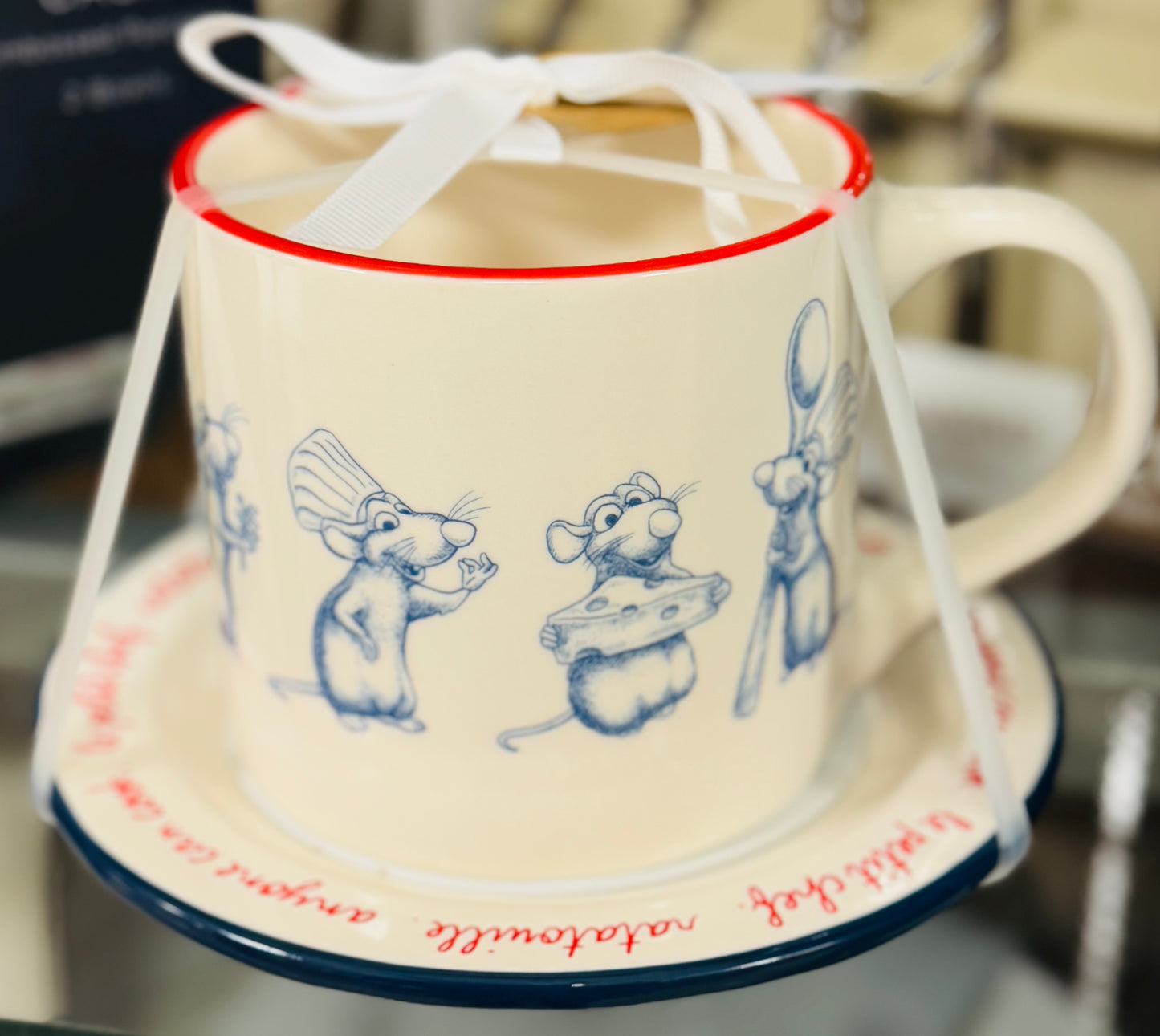 New Rae Dunn x Pixar’s Ratatouille’s ceramic teacup and saucer