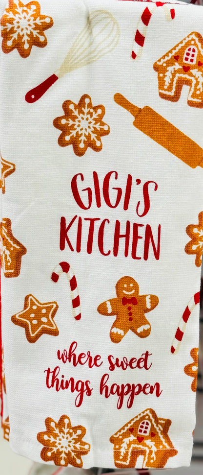 New 3-piece Christmas hand towel set GIGI’S KITCHEN where sweet things happen