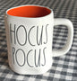 New Rae Dunn white ceramic Halloween coffee mug HOCUS POCUS