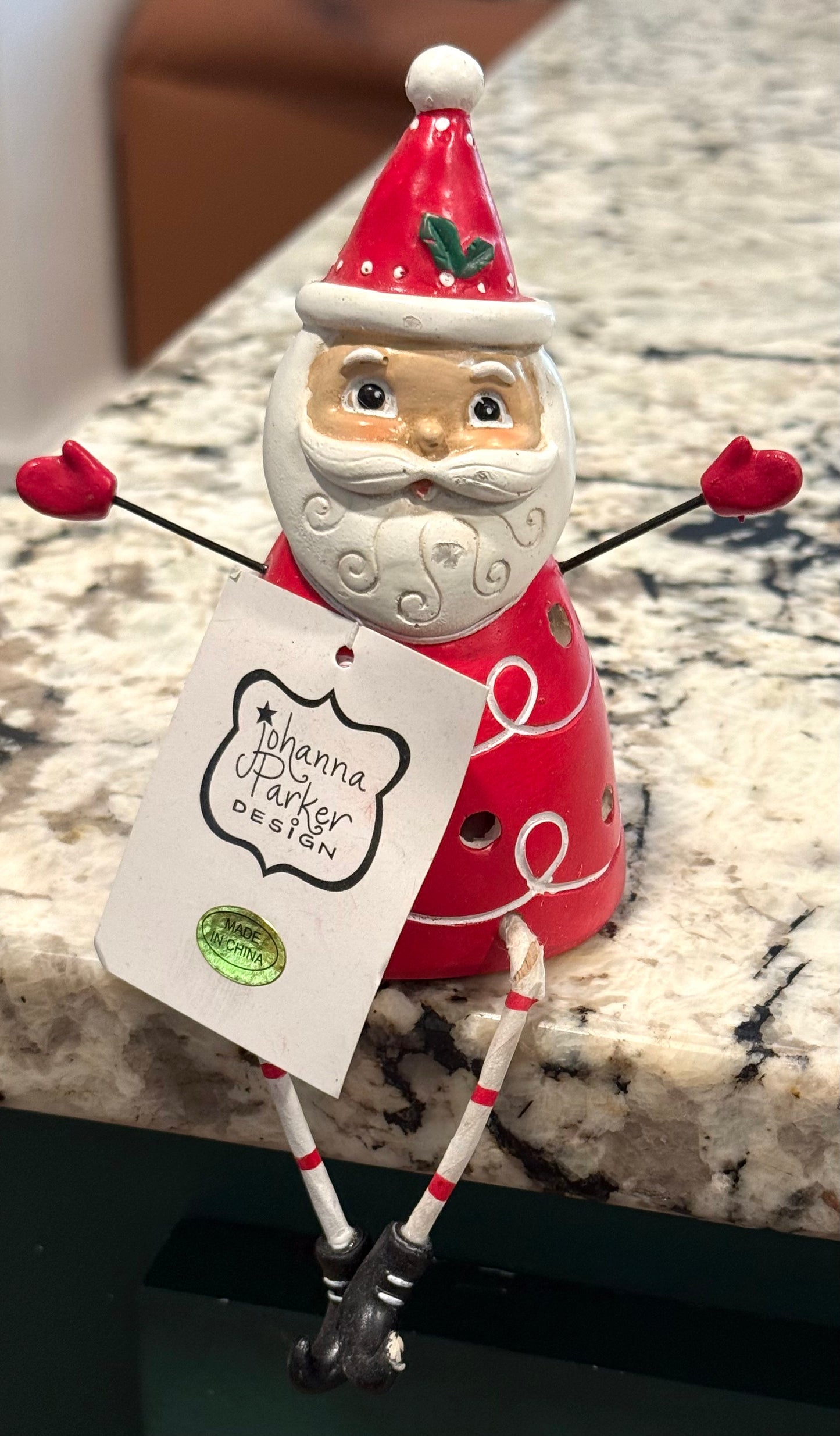 New Joanna Parker Santa Christmas shelf sitter decor