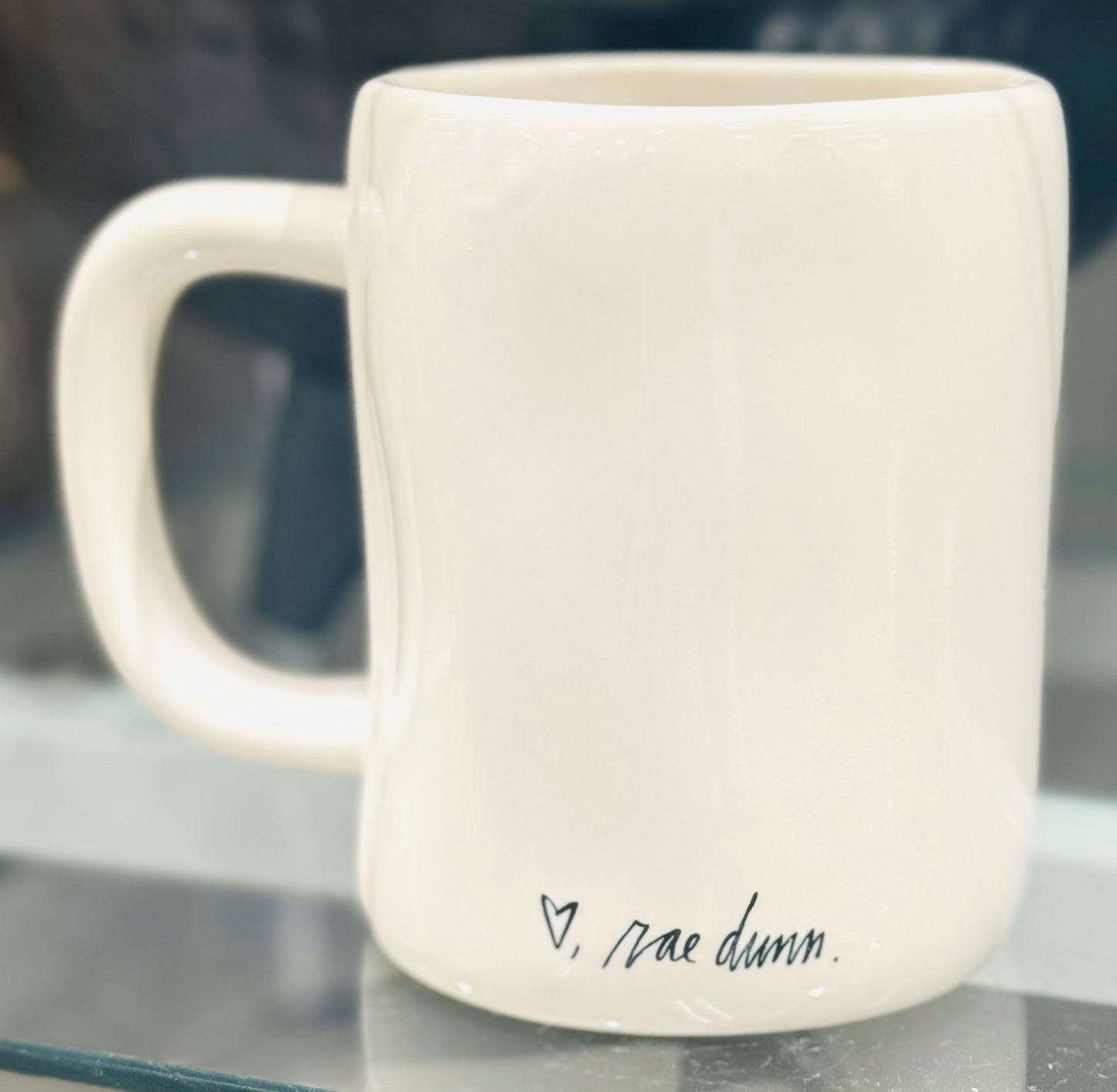 New Rae Dunn white ceramic script coffee mug CALM