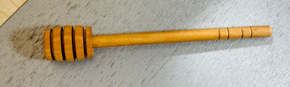 New Rae Dunn white ceramic HONEY cellar with bee hive wood stir stick