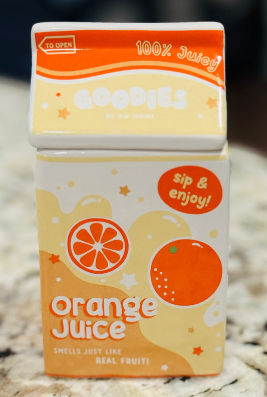 New Goodies milk carton candle decor ORANGE 🍊 JUICE