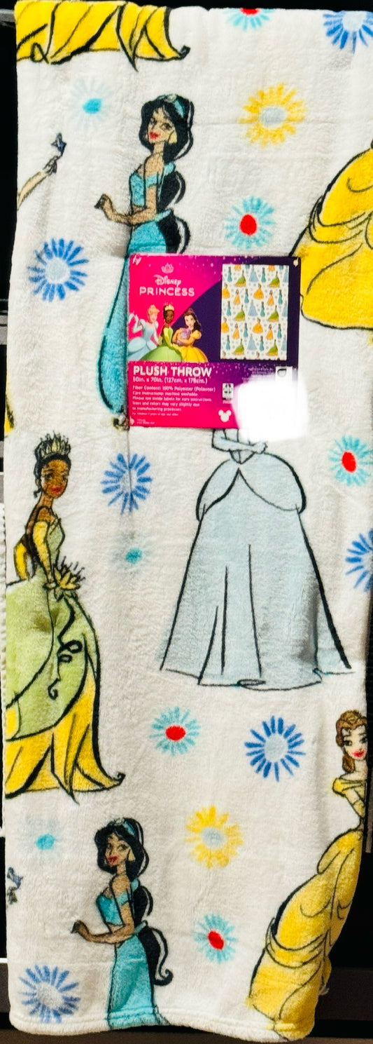 New white Disney Princess 👑 throw blanket 50x70