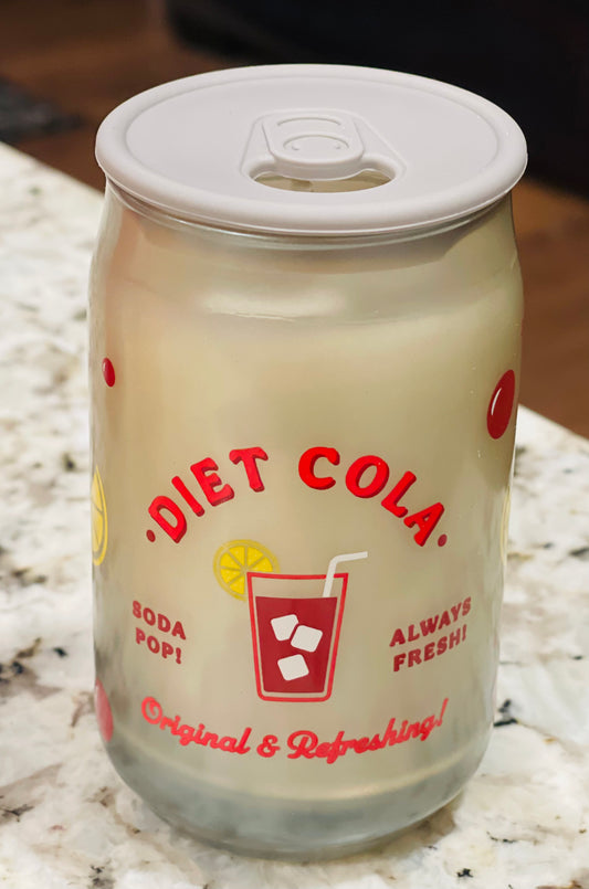 New DW small sized Soda Pop jar Candle-DIET SODA