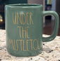 New Rae Dunn green ceramic Christmas decor coffee mug UNDER THE MISTLETOE