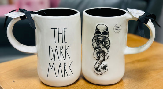 New Rae Dunn x Harry Potter ceramic coffee mug THE DARK MARK