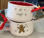 New Rae Dunn one white ceramic gingerbread man OH SNAP soup mug (1)