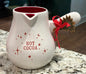 New Rae Dunn white ceramic Christmas decor HOT COCOA pot
