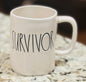 New Rae Dunn ceramic coffee mug SURVIVOR