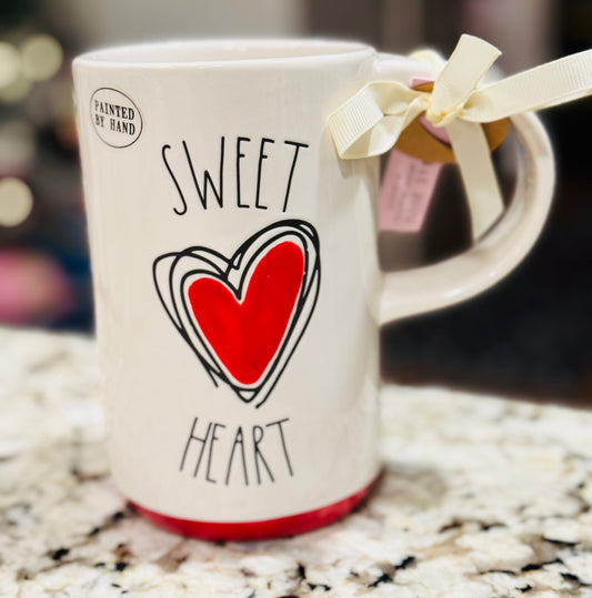 New Rae Dunn white ceramic coffee mug SWEETHEART