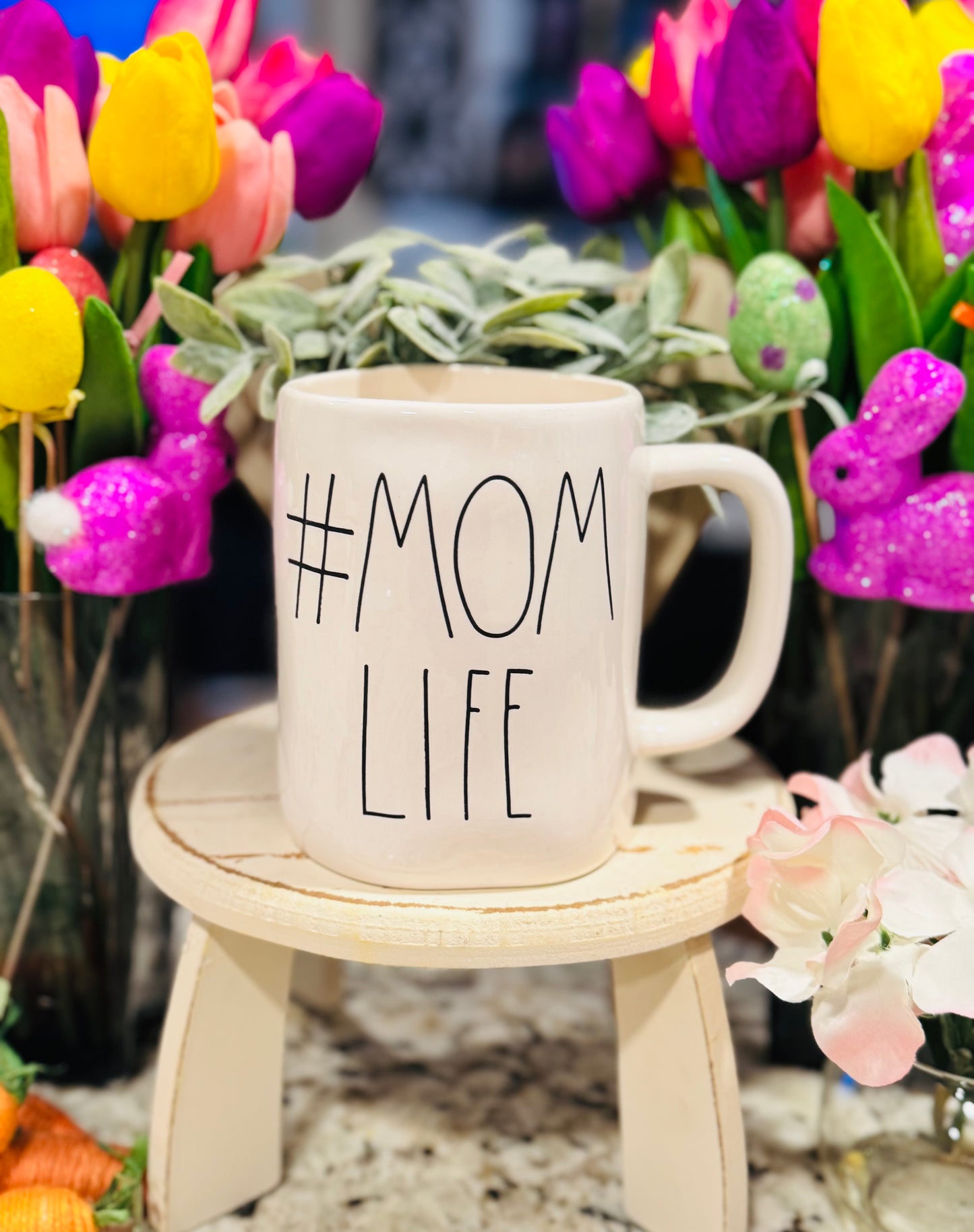 New Rae Dunn ceramic coffee mug #MOM LIFE