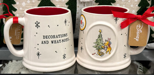 New Rae Dunn x Winnie the Pooh ceramic Christmas mug DECORATIONS AND WHAT-NOTS