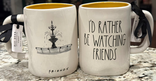 New Rae Dunn x Friend’s ceramic coffee mug I’D RATHER BE WATCHING FRIENDS