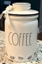New release Rae Dunn 6” ceramic COFFEE bean storage canister