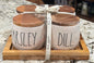 New Rae Dunn white ceramic spice storage jar set