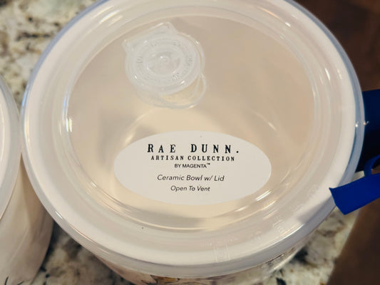 New Rae Dunn x Pixar’s Ratatouille white ceramic vented lid soup bowl ANYONE CAN COOK