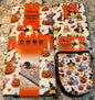 New Disney 3-piece Winnie the Pooh Halloween kitchen dish drying mat, pot holders, and kitchen dish towels