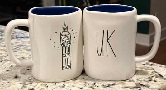 New Rae Dunn white ceramic coffee mug UK 🇬🇧