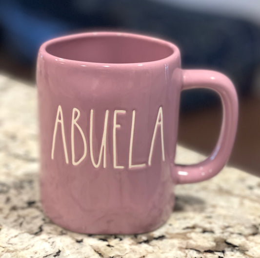 New Rae Dunn purple ceramic coffee mug ABUELA