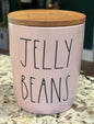 Rae Dunn pink 5” ceramic JELLY BEANS cellar
