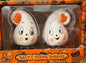 New Joanna Parker ceramic salt and pepper shaker set orange heart ear ghosts