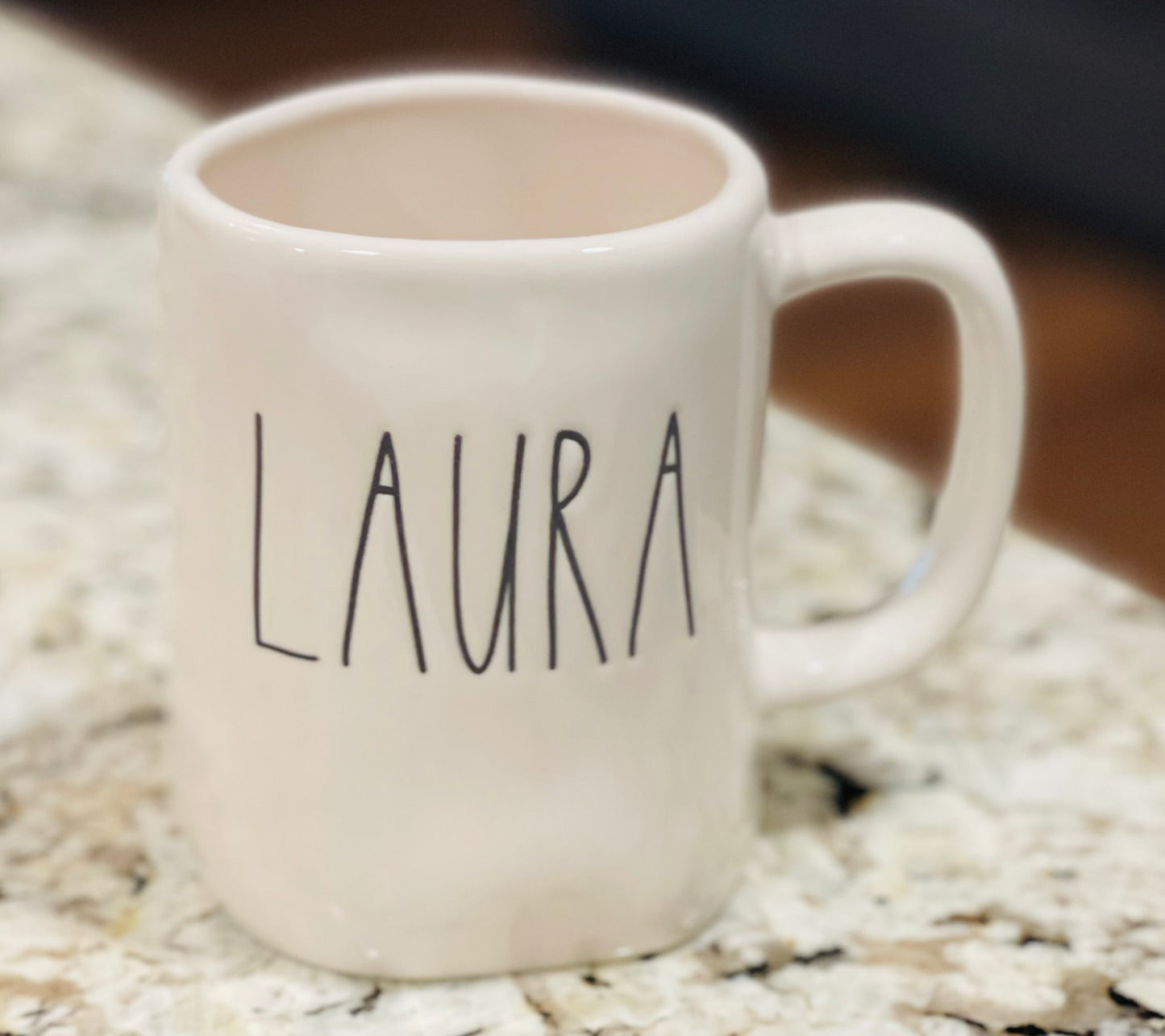 New Rae Dunn white ceramic coffee mug LAURA