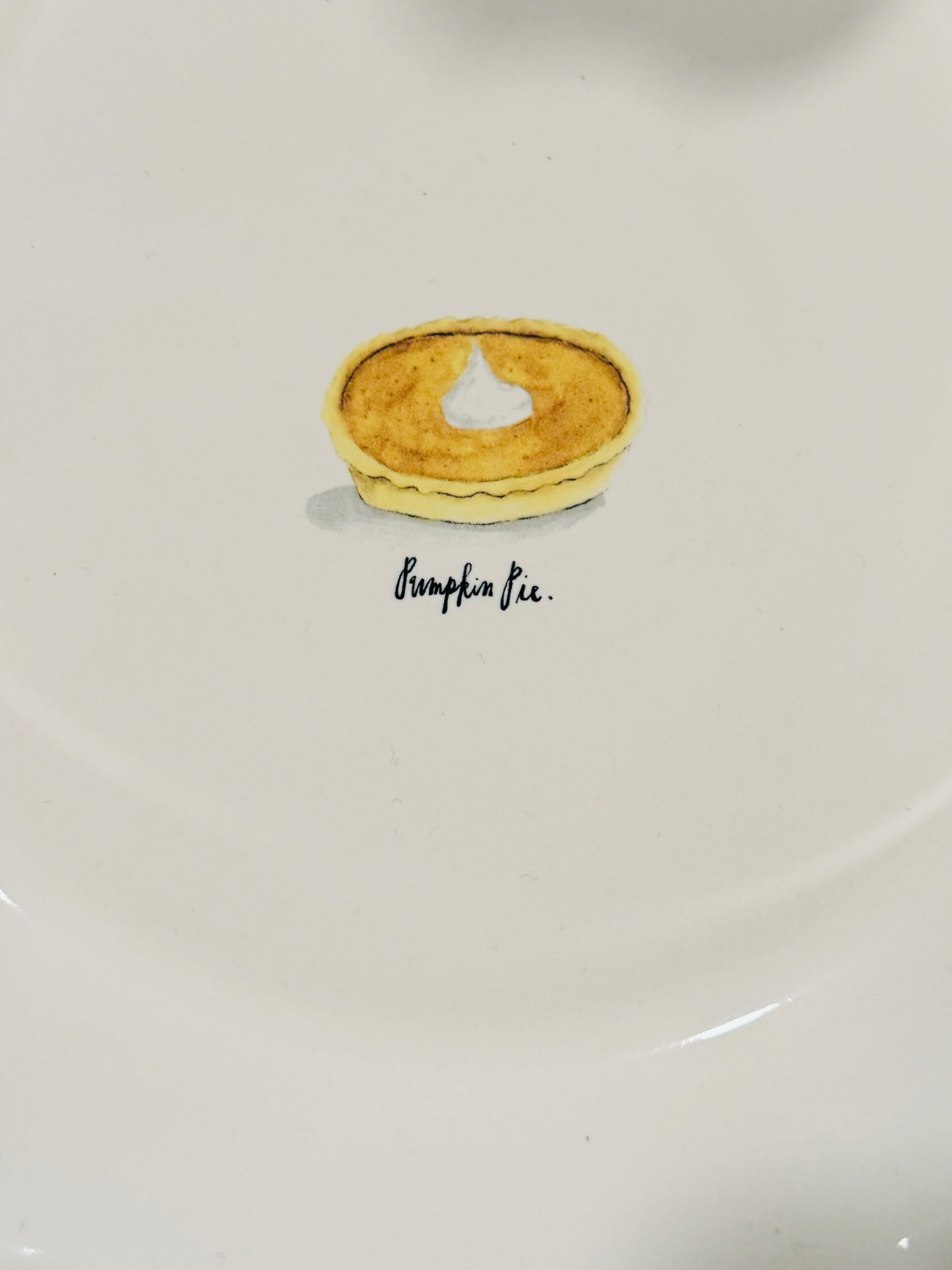 New Rae Dunn white ceramic PUMPKIN pie serving dish