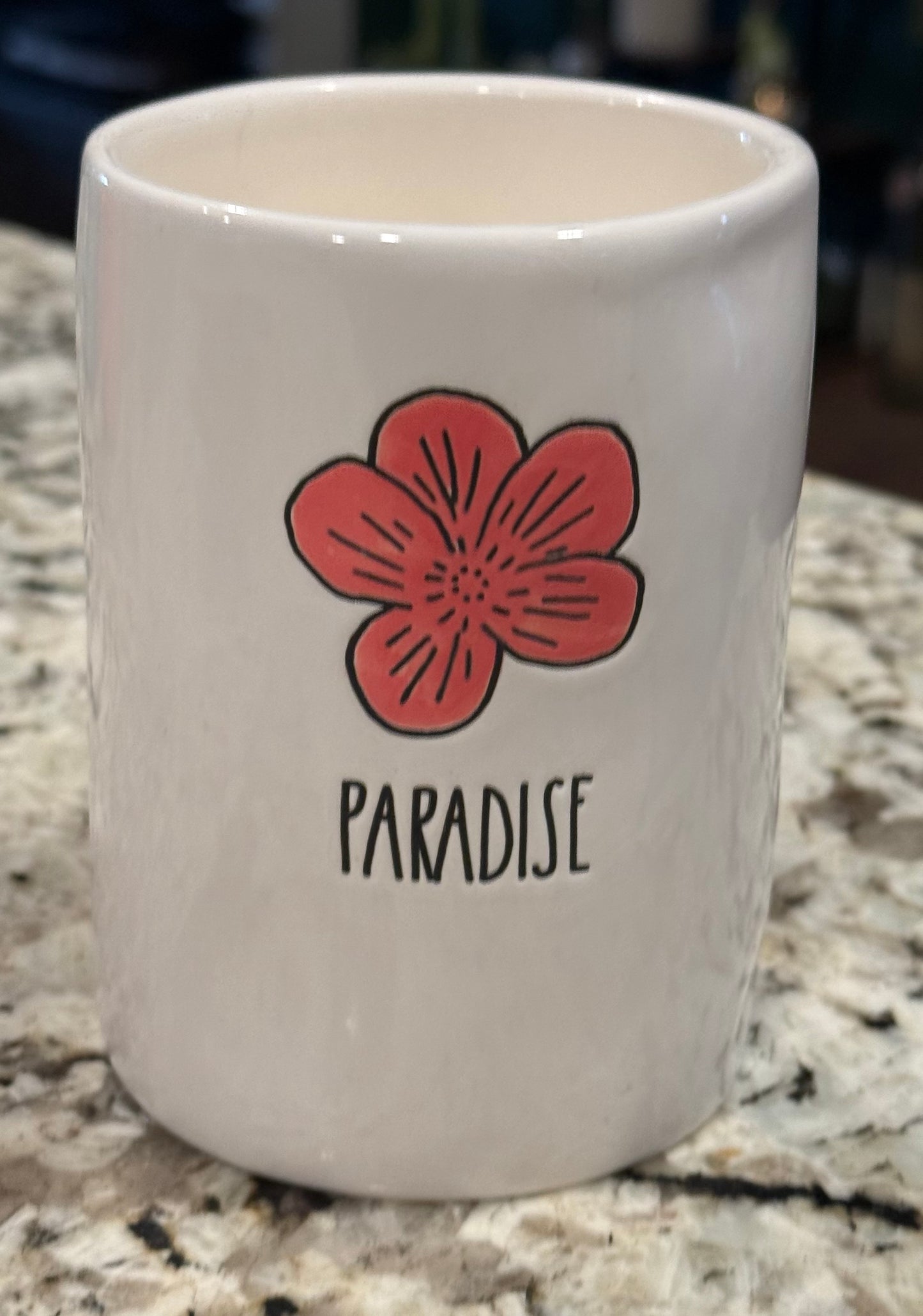 New Rae Dunn white ceramic summer theme candle PARADISE