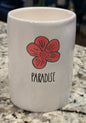 New Rae Dunn white ceramic summer theme candle PARADISE