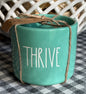 New Rae Dunn green ceramic planter 5” THRIVE