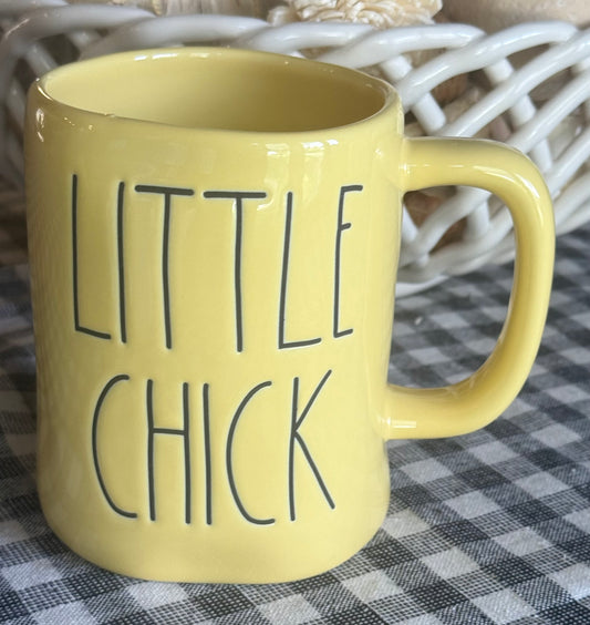 New Rae Dunn yellow ceramic Easter decor coffee mug LITTLE CHICK