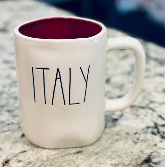 New Rae Dunn white ceramic coffee mug ITALY