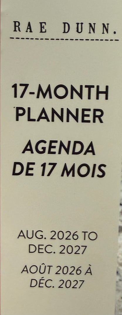 New Rae Dunn 8x10 spiral hardback 2026-2027 Planner-block letters