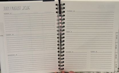 New Rae Dunn 8x10 spiral hardback 2026-2027 Planner-block letters