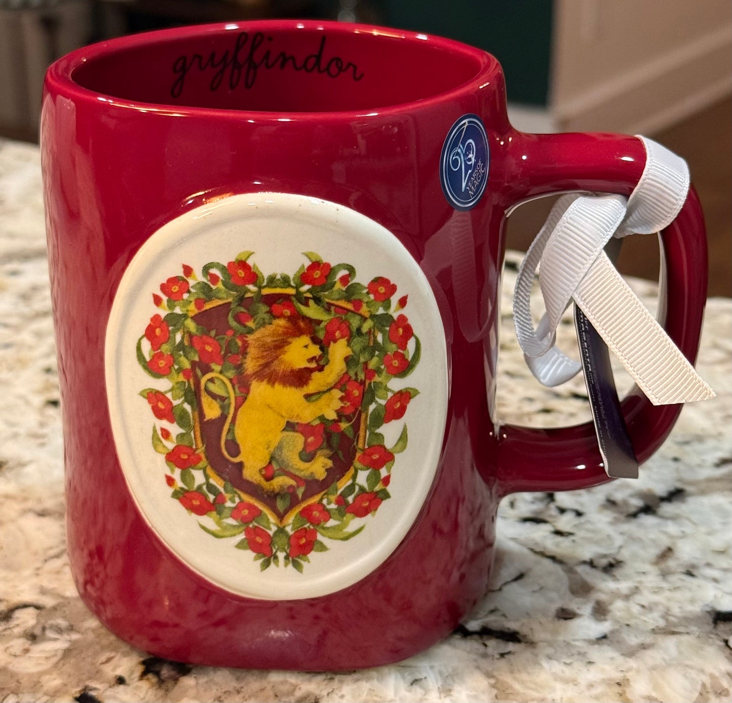 New Rae Dunn x Harry Potter red ceramic coffee mug GRYFFINDOR