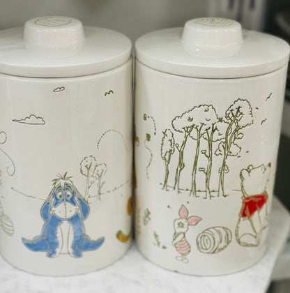 New ceramic 8.25” Winnie the Pooh and friends cookie jar canister