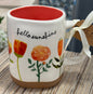 New Rae Dunn floral ceramic coffee mug HELLO SUNSHINE