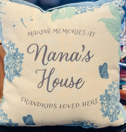 New spring floral pillow decor Making memories at NANA’S HOUSE grandkids loved here