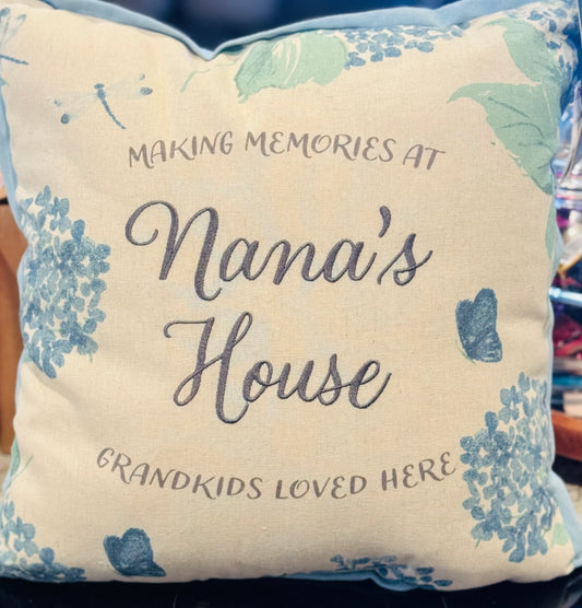 New spring floral pillow decor Making memories at NANA’S HOUSE grandkids loved here