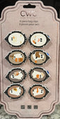 New plastic 8-piece reading book ghost Halloween bag clips
