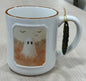 New white ceramic Halloween picture frame ghost mug